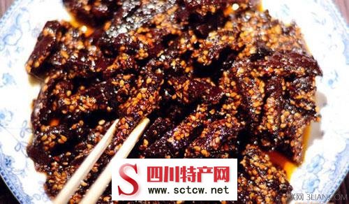 四川德阳特产：孝泉果汁牛肉做法 三联